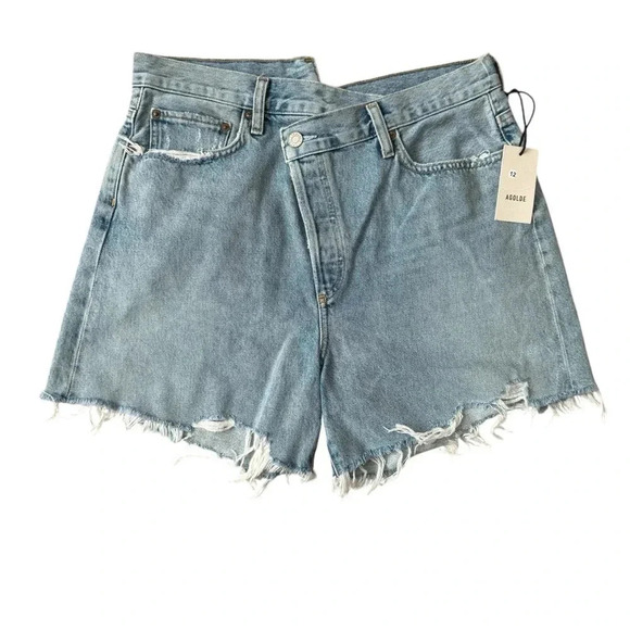 NWT Agolde Criss Cross Short in Wash: Symbol - Picture 3 of 9